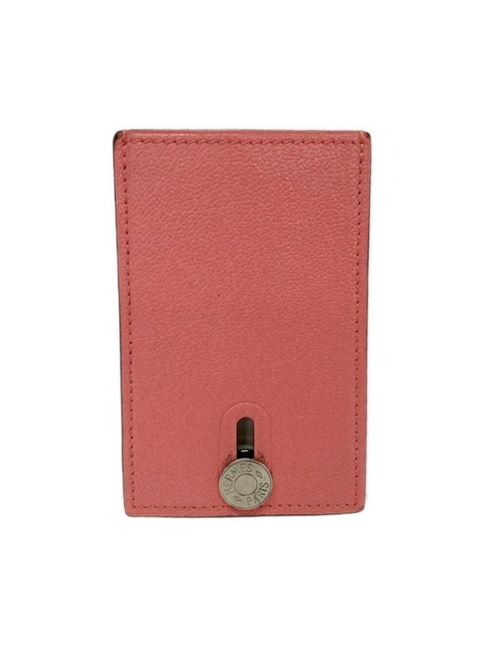 Hermes Card Case Diabolo Roseate Silver